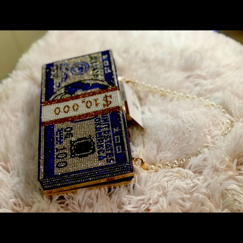 Rhinestone money bag